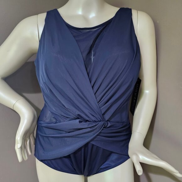 Miraclesuit Illusionists Palma One Piece Swimsuit Midnight Blue - Picture 2 of 11